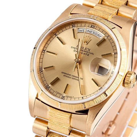 rolex presidential gold white dial|pre owned presidential Rolex watches.